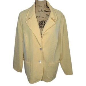 Vintage 70s Yellow White Striped Preppy Blazer